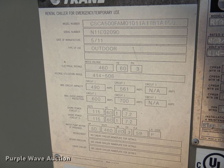 image for item DB7859 1997 Wabash National  flatbed trailer with chiller