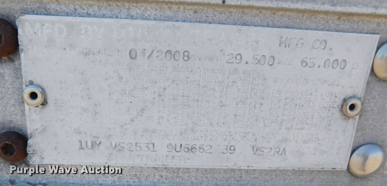 image for item DJ7715 2009 Utility 3000R  refrigerated van trailer