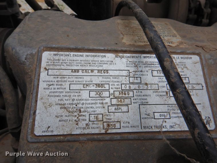 image for item DP4823 1990 Mack RD690S  manure spreader truck