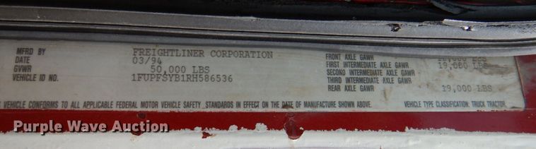 image for item DR1989 1994 Freightliner FLD120  dump truck