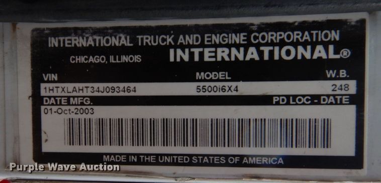 image for item DS1344 2004 International 5500i  ready mix truck