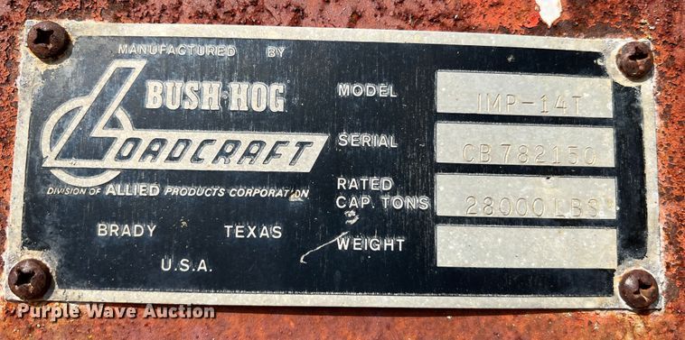 image for item JM9148 1979 Load Craft IMP-14T  tilt deck equipment trailer