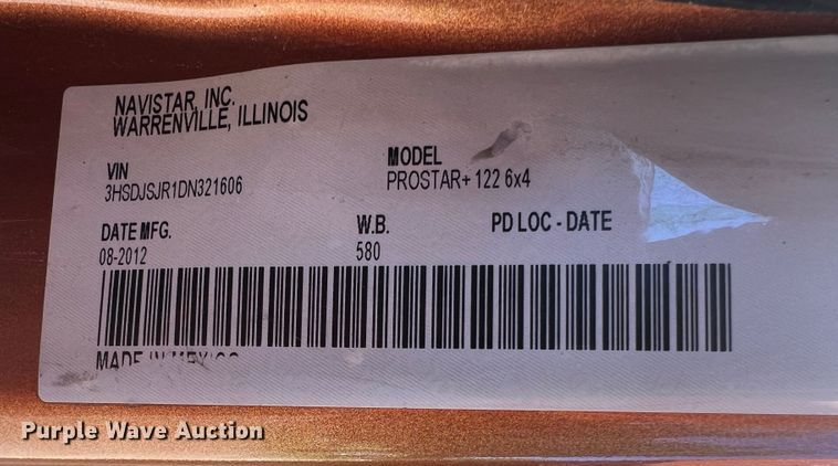 image for item JM9158 2013 International ProStar Plus Eagle  semi truck