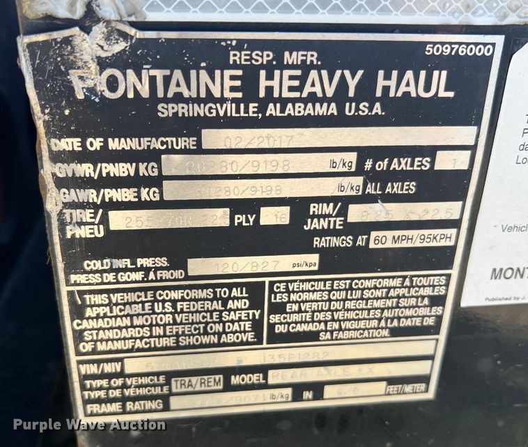 image for item JM9226 1997 Trail King  lowboy equipment trailer