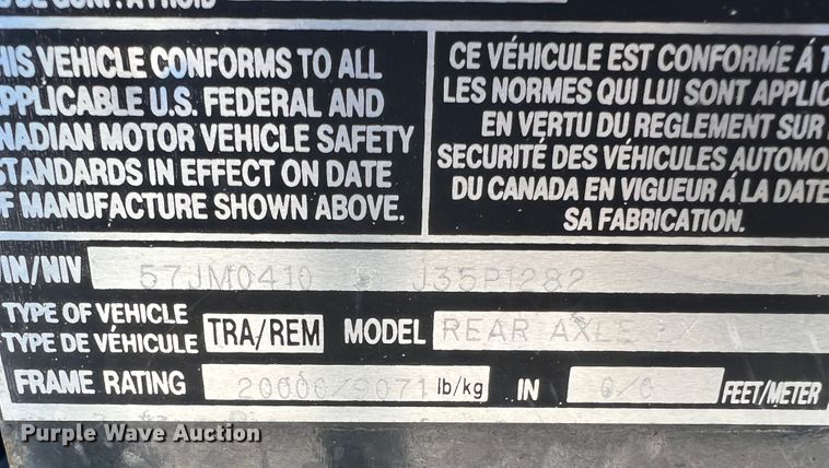 image for item JM9226 1997 Trail King  lowboy equipment trailer