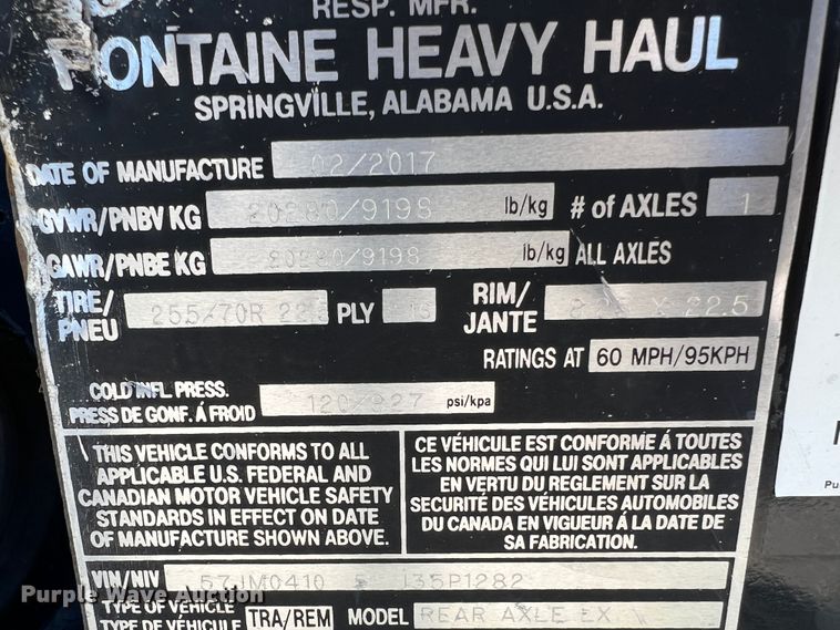 image for item JM9226 1997 Trail King  lowboy equipment trailer