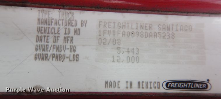 image for item JO9033 2008 Freightliner Columbia  glider kit semi truck