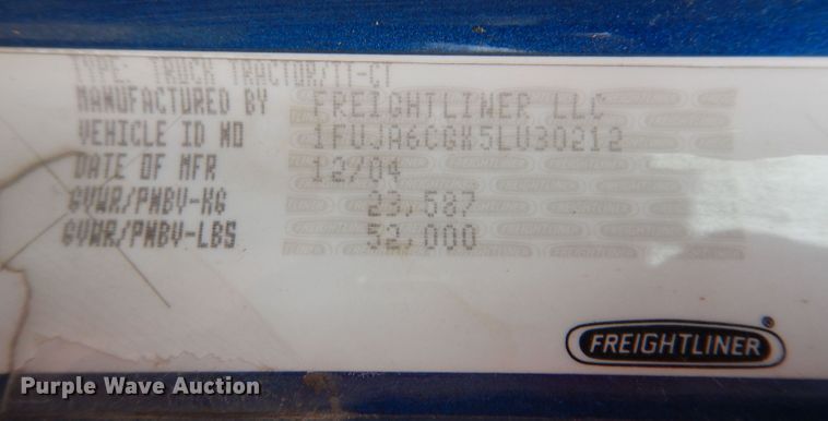 image for item KP9472 2005 Freightliner Columbia  semi truck