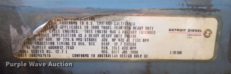 image for item KR9115 1999 Volvo VNL670  semi truck