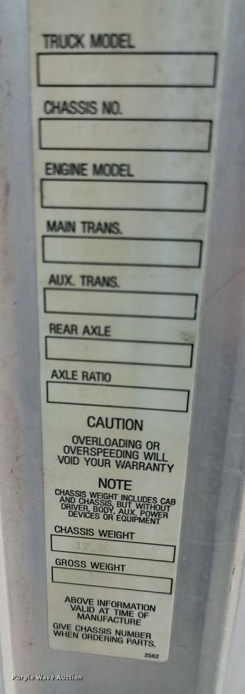 image for item LK9042 1996 Kenworth T800  truck cab and chassis