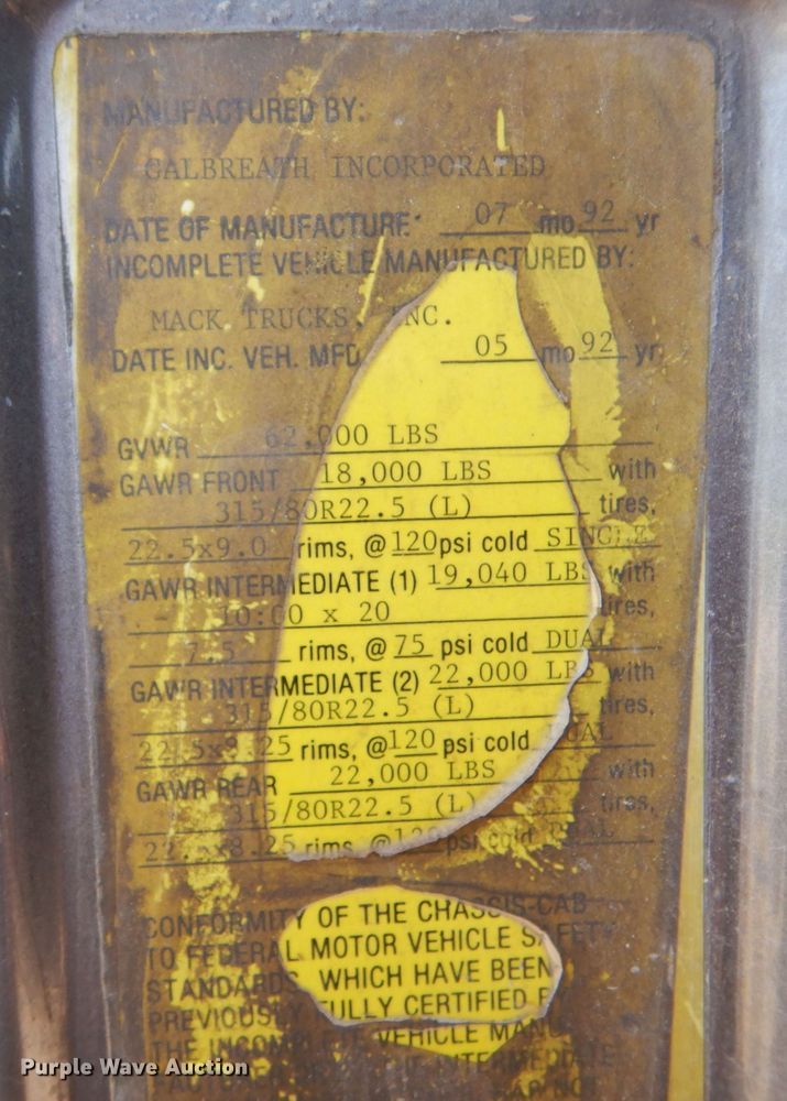 image for item LP9373 1999 Mack 600 DM Maxidyne  roll-off container truck