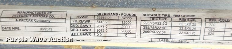 image for item MK9148 2013 Peterbilt 386  semi truck