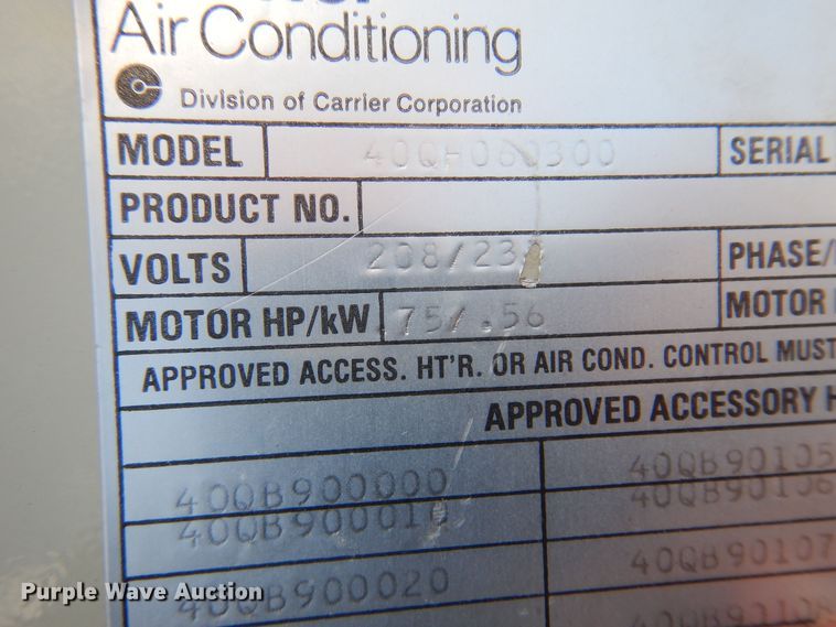 image for item DB7852 Trane XB13  air conditioning unit