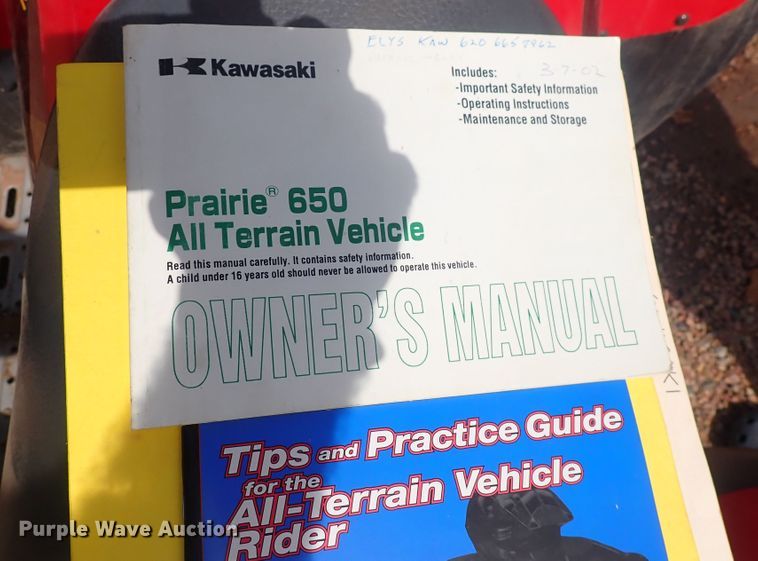 image for item DF8395 2002 Kawasaki Prairie 650  ATV