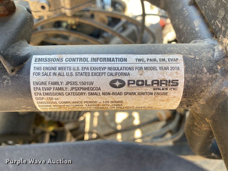 image for item DK6394 2018 Polaris Hammerhead R-150  utility vehicle