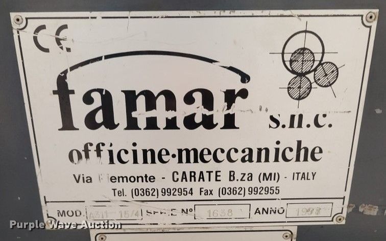 image for item DK6427 Famar A312-15/4  roll bending machine