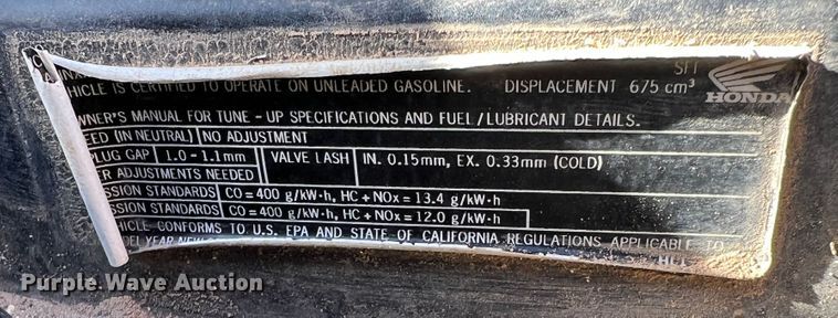 image for item DK7077 2010 Honda Big Red  utility vehicle