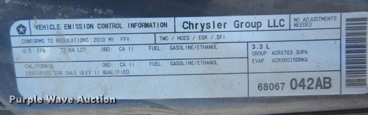 image for item DP0319 2010 Dodge Grand Caravan SE
