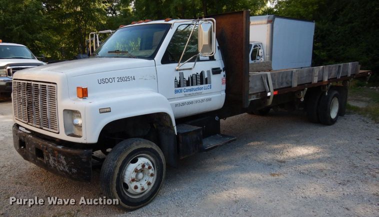 image for item DS1371 1992 GMC Top Kick C5500  dump flatbed truck