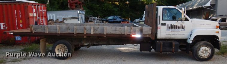 image for item DS1371 1992 GMC Top Kick C5500  dump flatbed truck