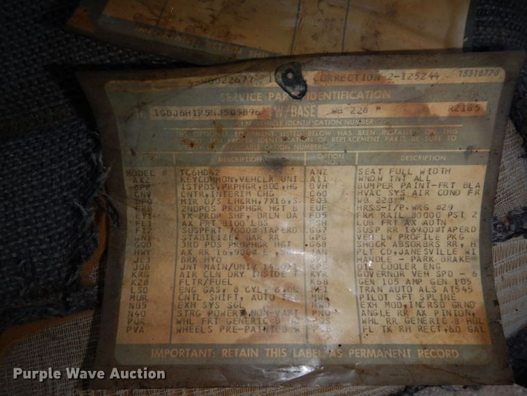 image for item DS1371 1992 GMC Top Kick C5500  dump flatbed truck