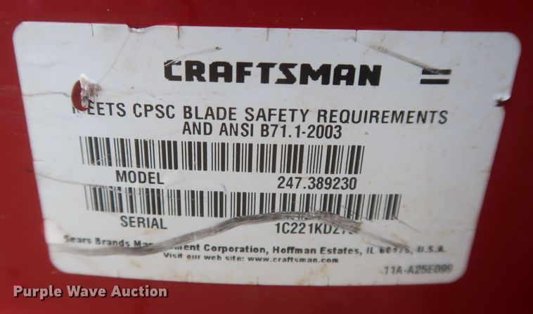 image for item JX9224 Craftsman 247.389230  lawn mower
