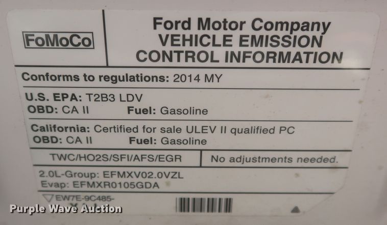 image for item JX9227 2014 Ford Fusion SE Hybrid
