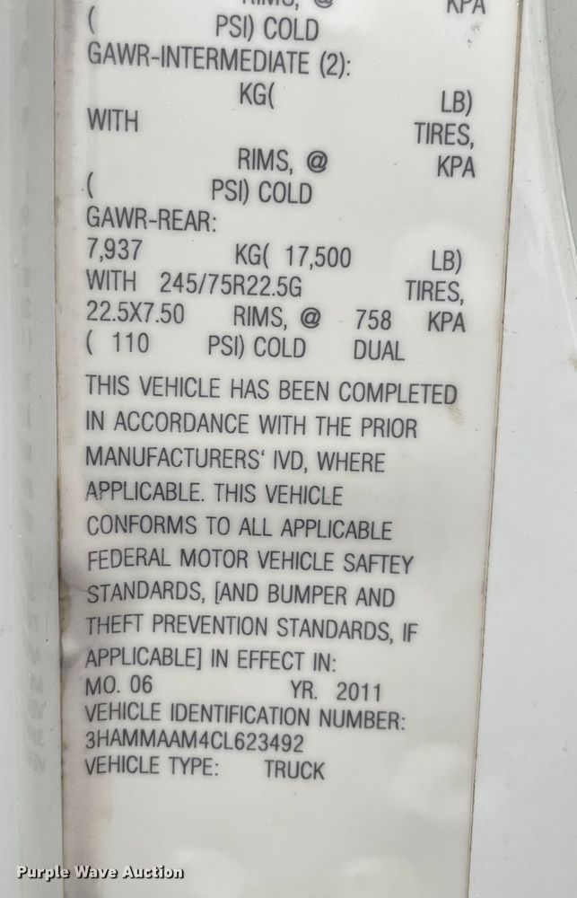 image for item KE9335 2012 International 4300  dump flatbed truck