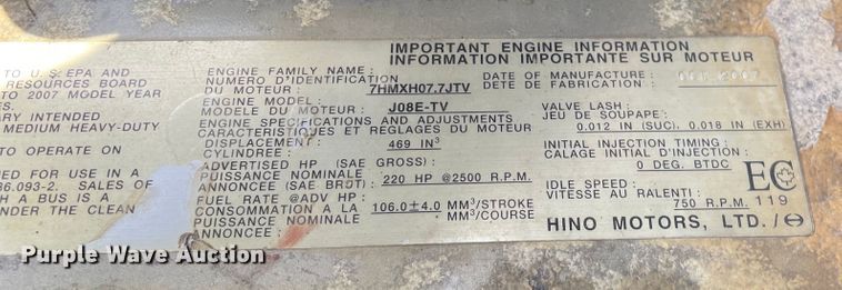 image for item KF9576 2008 Hino  box truck