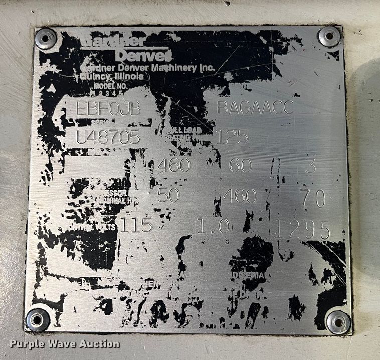 image for item LD9598 Gardner Denver EBHQJB  air compressor