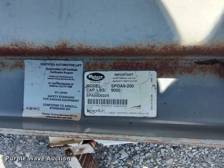 image for item LK9068 Rotary SPOA9-200  two post automotive lift