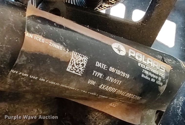 image for item LK9195 2020 Polaris Ranger XP 1000 Texas Edition  utility vehicle