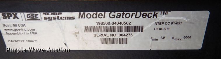 image for item LS9841 GSE Gator Deck  pallet scale