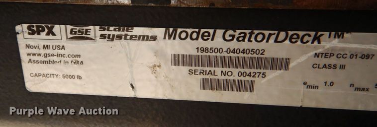 image for item LS9841 GSE Gator Deck  pallet scale