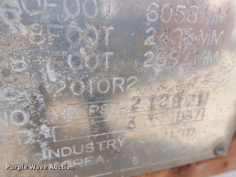 image for item MF9191 1987 Hyundai HD-1CC-2010R2  storage container