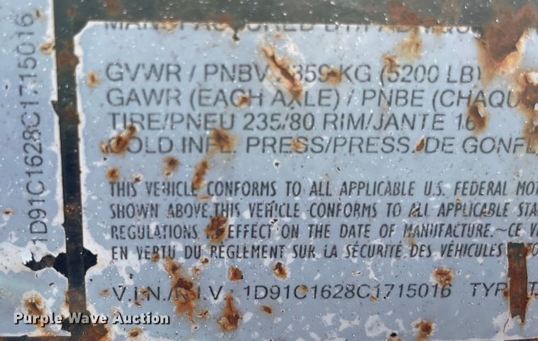 image for item MJ9130 2012 Bruder  utility trailer