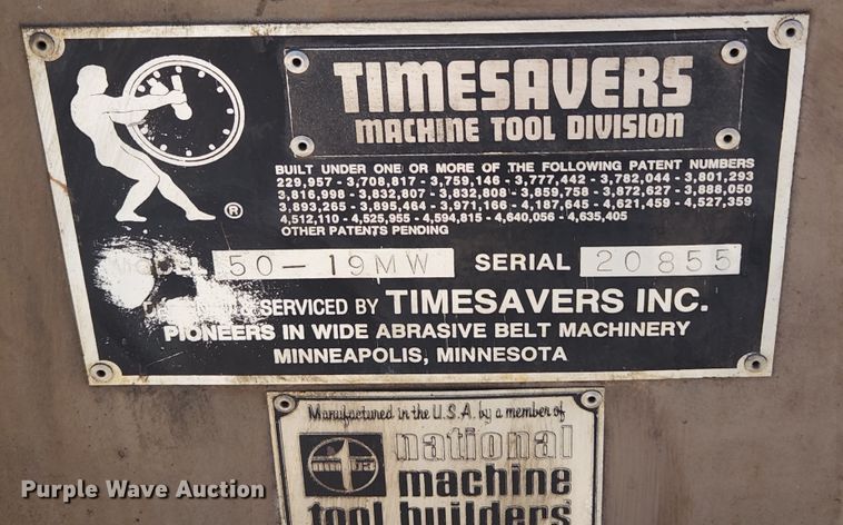image for item MK9219 Timesavers 50-19MW  belt sander/deburrer