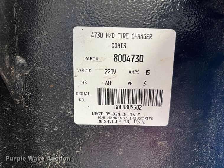 image for item MR9797 Coats CHD-4730  tire machine