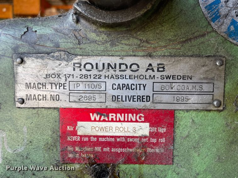 image for item MU9074 1995 Roundo  sheet metal roller