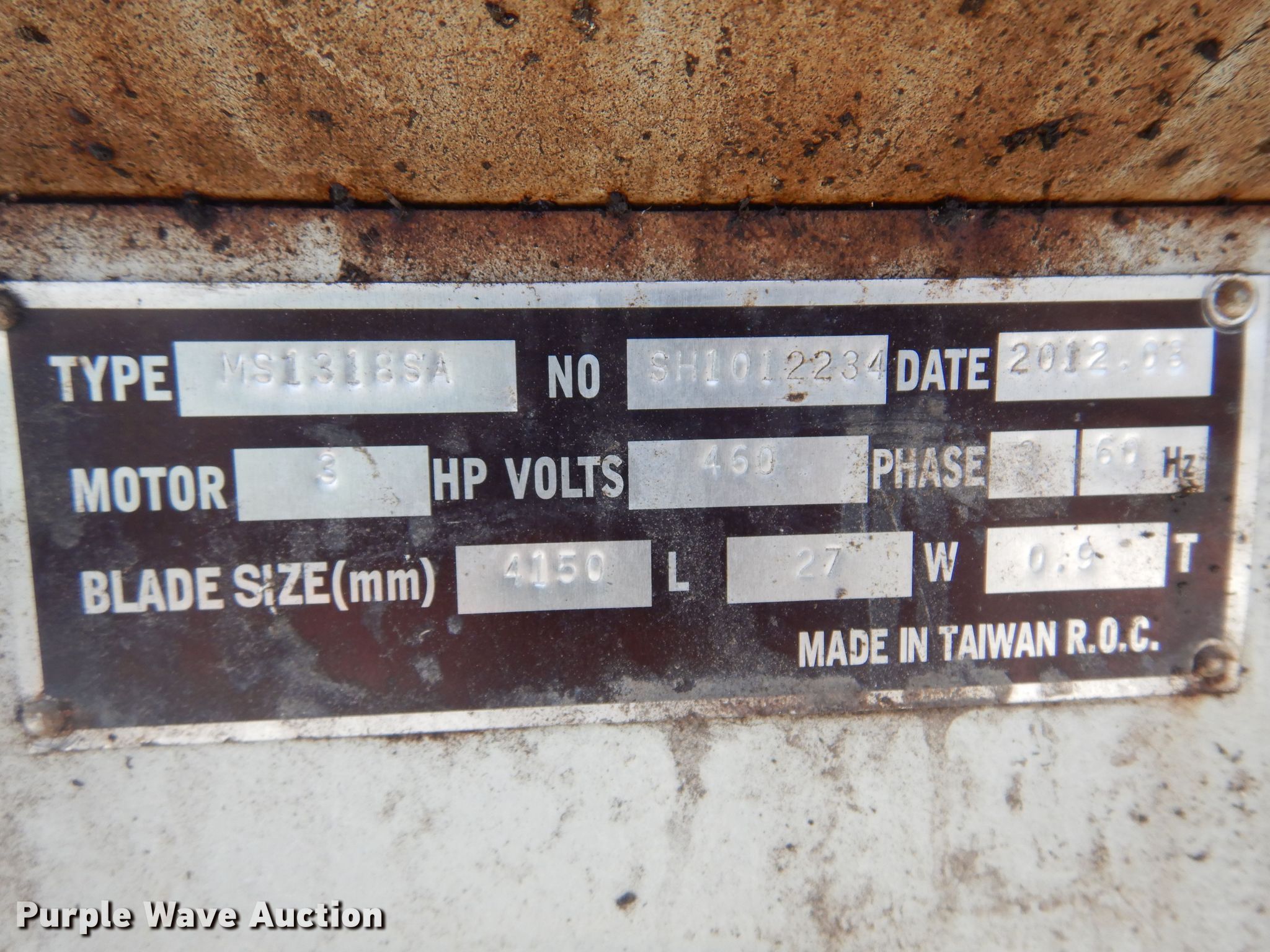 Kalamazoo MS1318SA metal band saw in Burlington, KS Item DB7854 sold Purple Wave