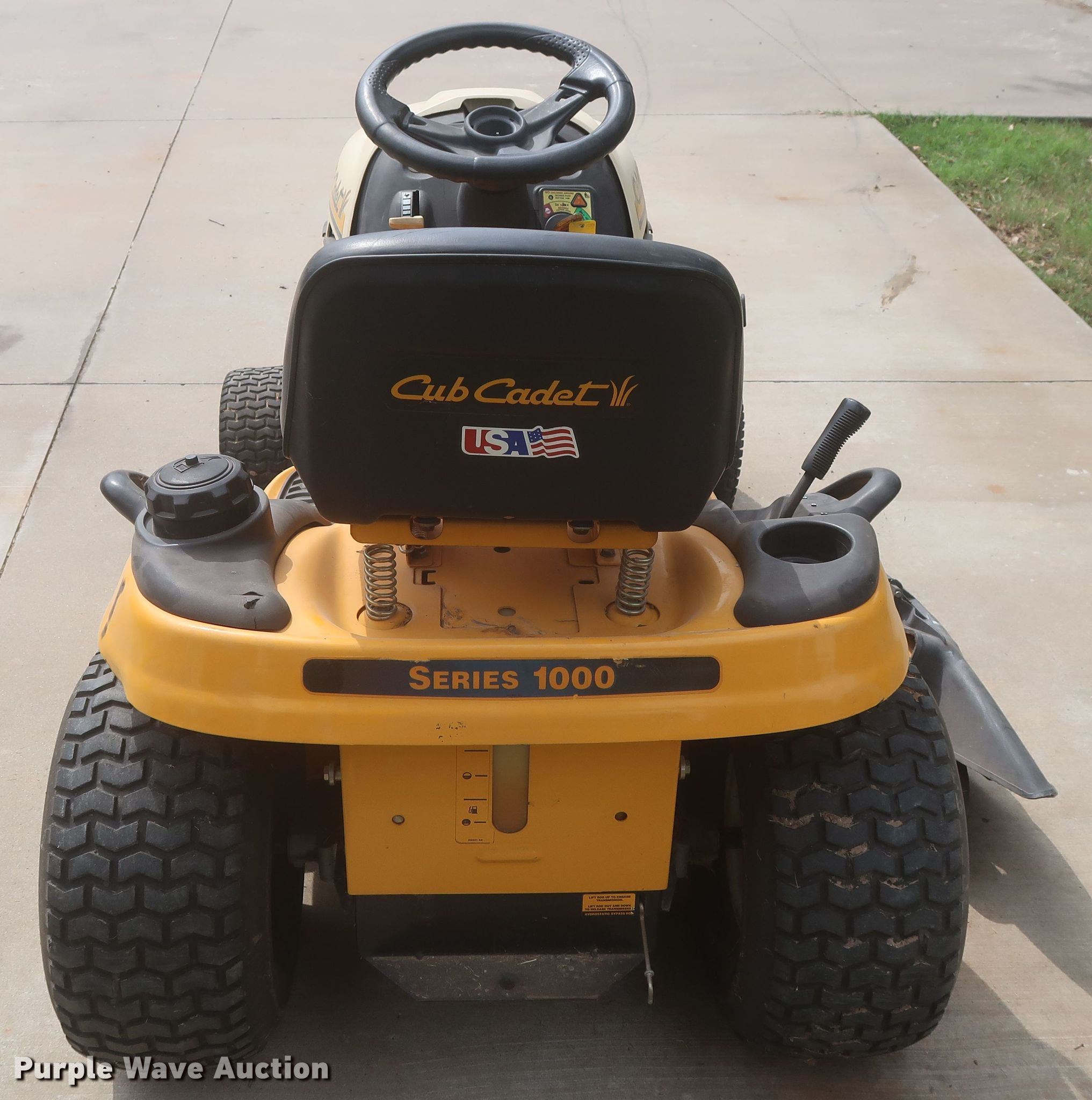 Cub Cadet LT1046 lawn mower in Edmond, OK Item JX9226 sold Purple Wave