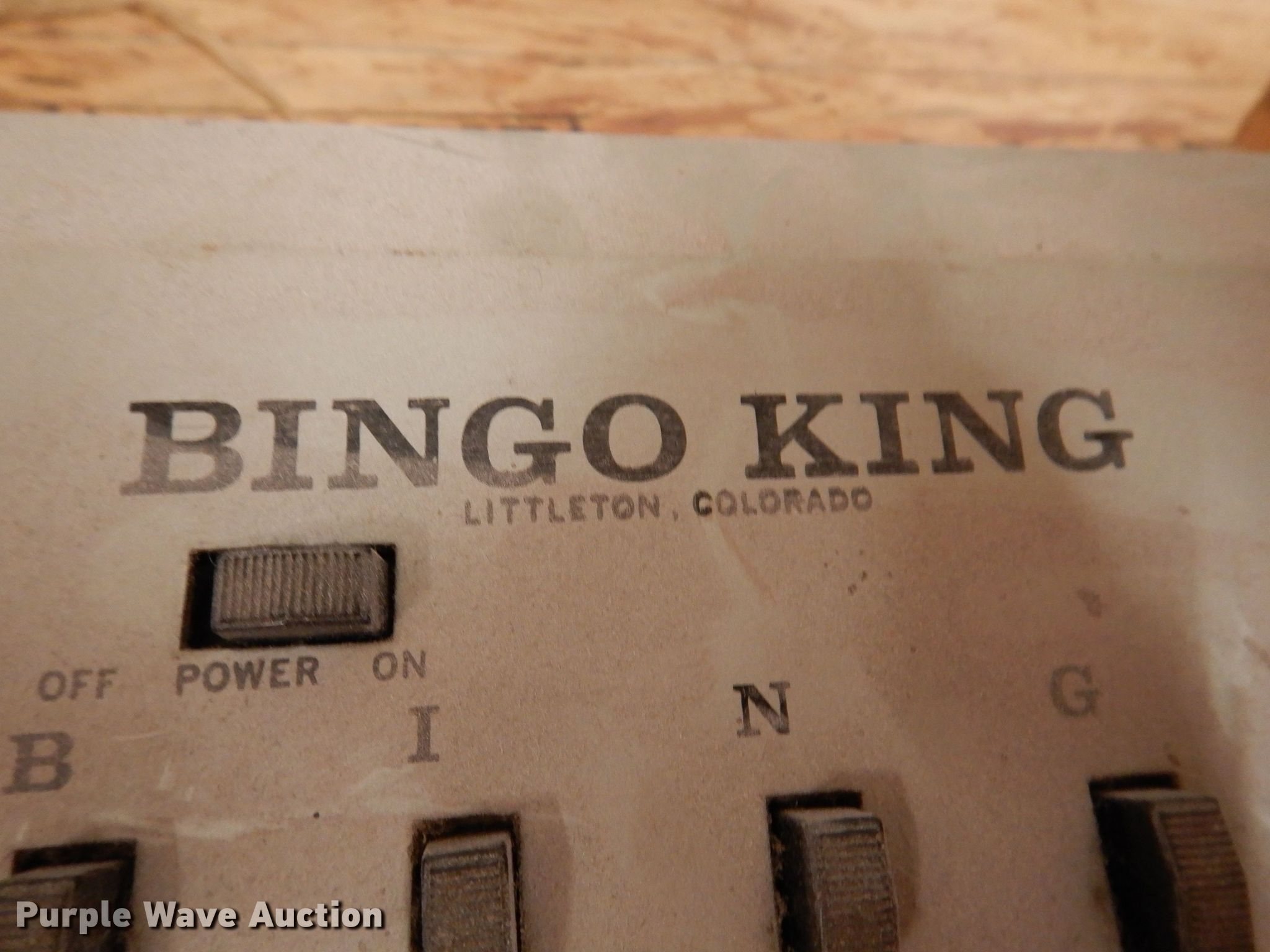 Bingo King bingo machine in Collins, IA Item KP9344 sold Purple Wave