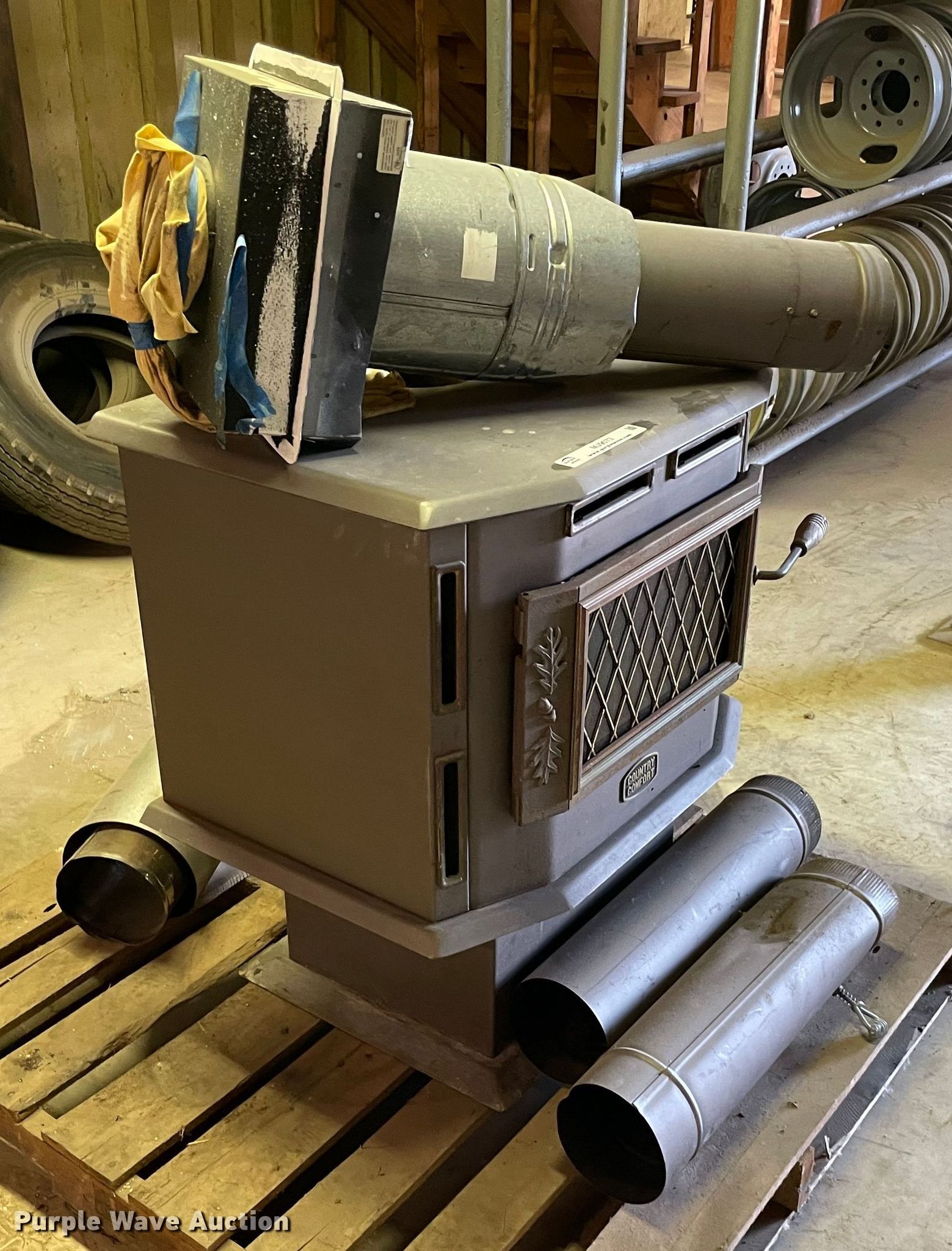 Country Comfort CC200 wood burning stove in Cushing, OK | Item MJ9073 sold  | Purple Wave