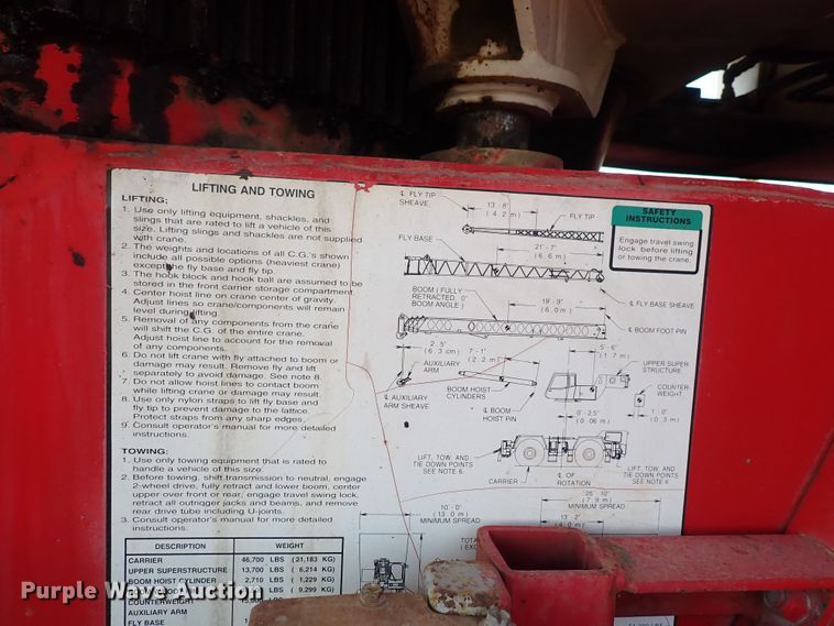 image for item DF5077 2000 Link Belt RTC 8070  crane