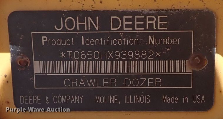 image for item DJ7598 2004 John Deere 650H LT  pipelayer