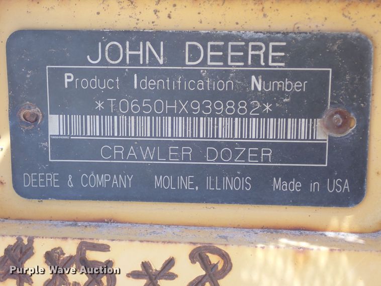 image for item DJ7598 2004 John Deere 650H LT  pipelayer