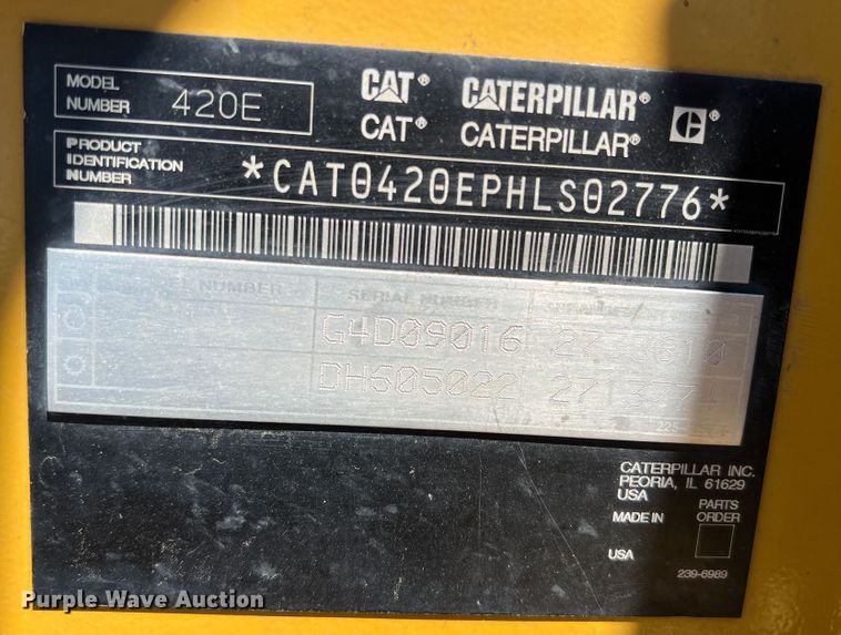 image for item DJ7699 2007 Caterpillar 420E  backhoe
