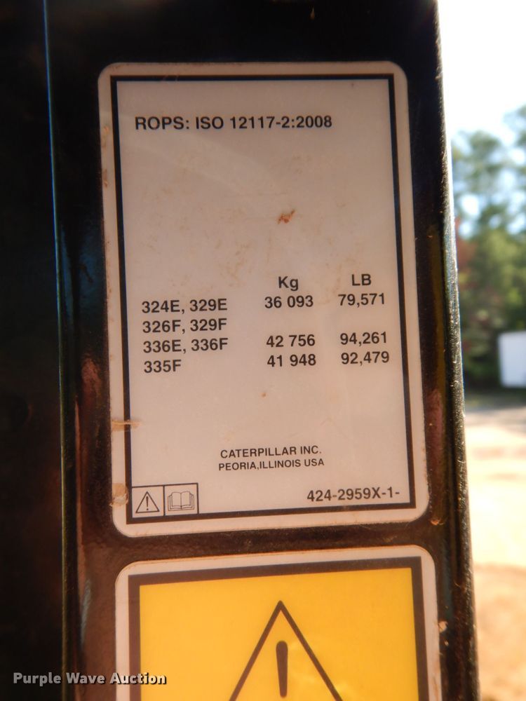 image for item DK0390 2015 Caterpillar 326FL  excavator