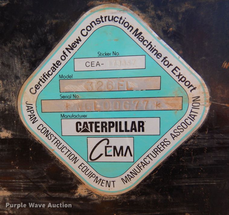 image for item DK0390 2015 Caterpillar 326FL  excavator
