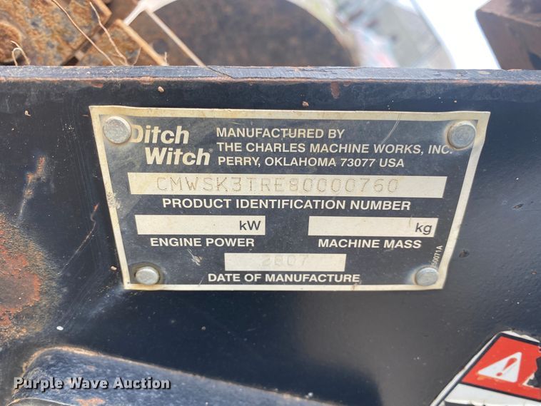 image for item DK6402 2007 Ditch Witch  skid steer trencher